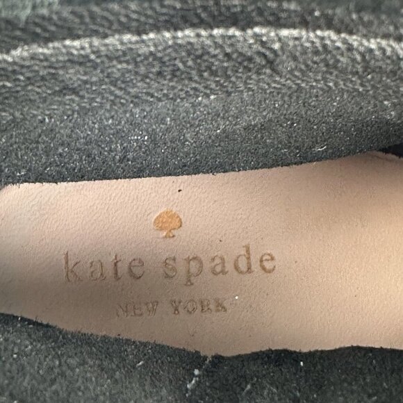 Kate Spade Ankle Boot 8 Betsie Too Suede Fringed Black Booties Womens Zip Up - Picture 9 of 14